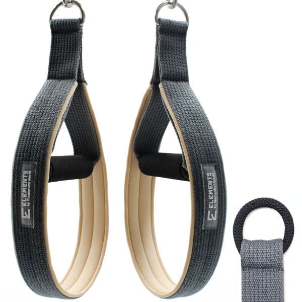 ELEMENTS Loop and Roll straps Grey-Beige with Short Rope connection ELEMENTS Loop and Roll straps Grey-Beige with Short Rope connection