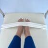 ELEMENTS Pilates Cadillac Bed Belt in Use ivory colour