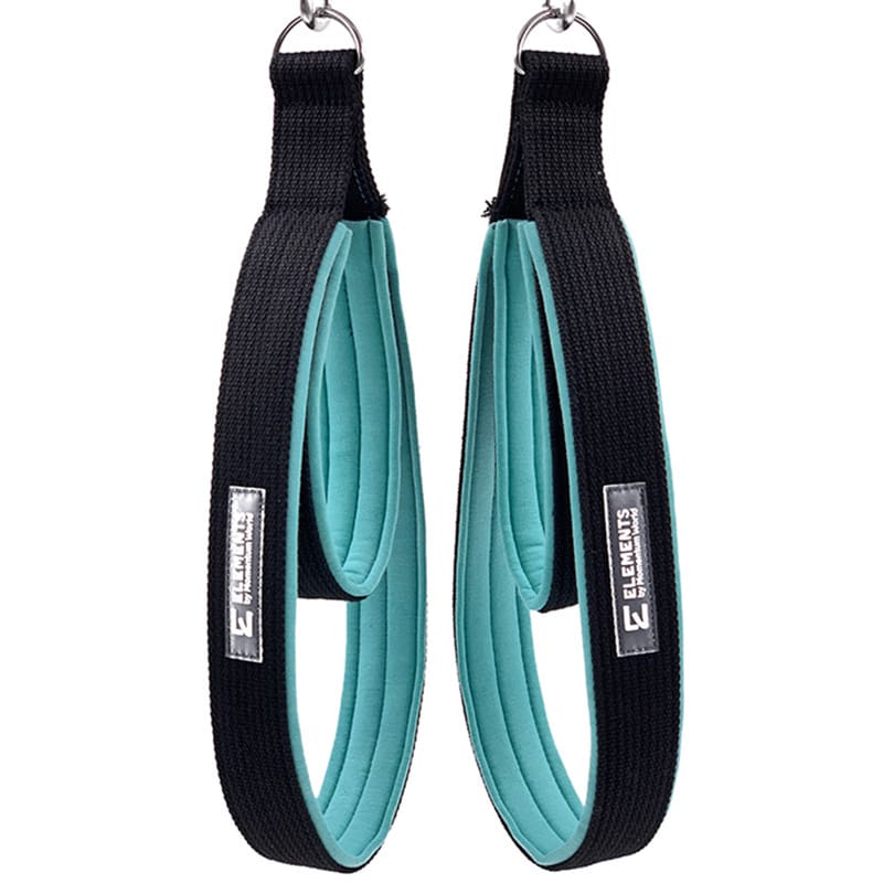 ELEMENTS Pilates Double Loop Straps ELEMENTS Pilates Double Loop Straps black with turquoise cotton mix lining