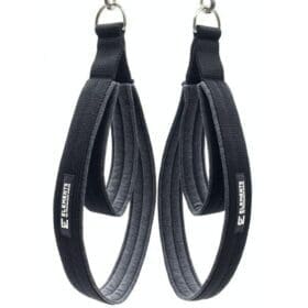 ELEMENTS Pilates Double Loop straps with cotton lining in grey colour with D ring
