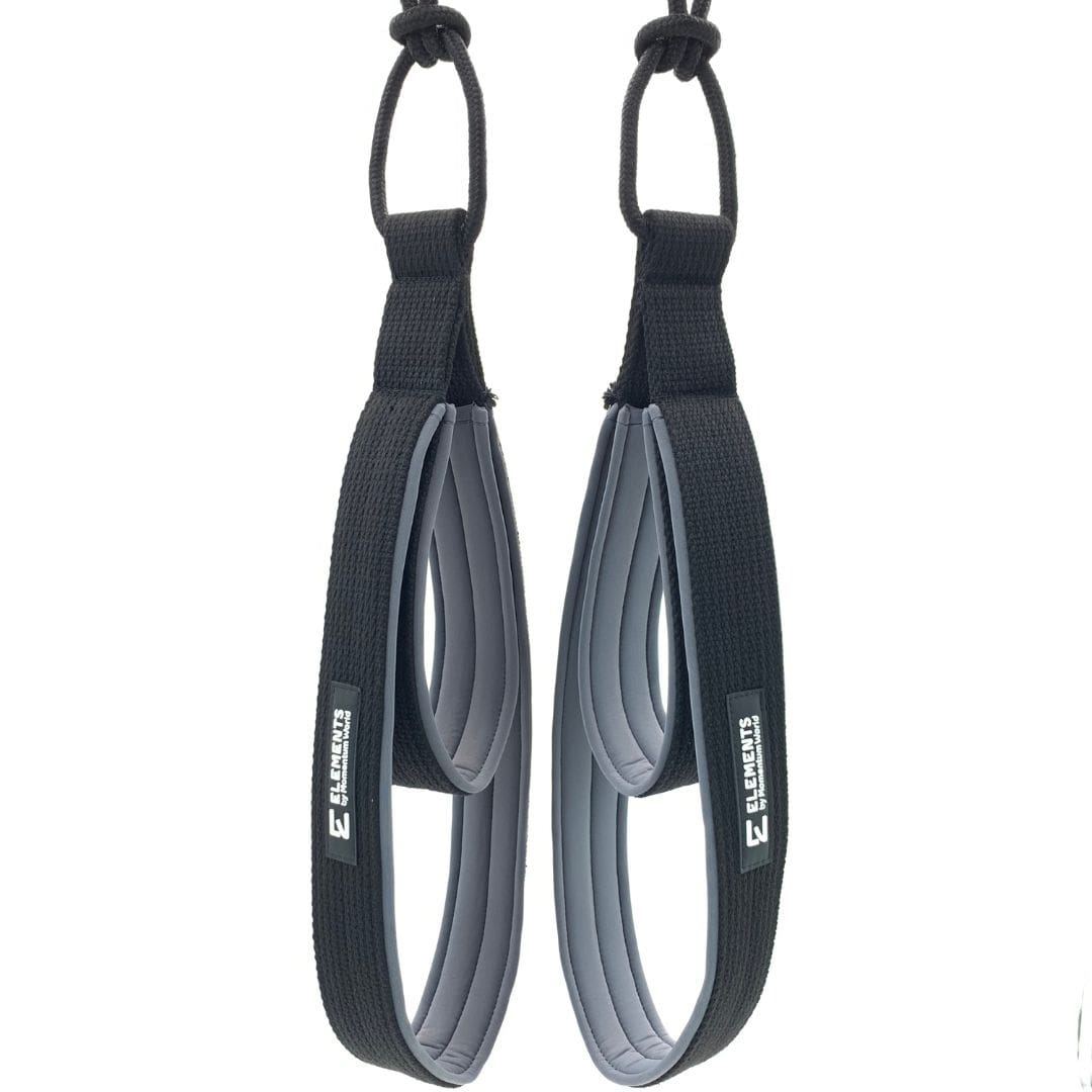 ELEMENTS-Pilates-Double-Loops-Black-Grey-Rope Black and Grey Pilates Double Loops with ropeconnections