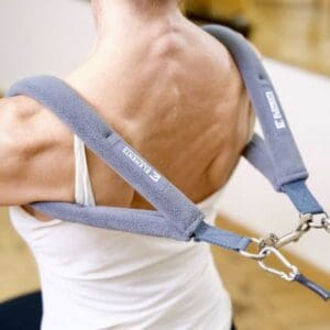 ELEMENTS® Shoulder Lops in use around the shoulders o Gyrotonic Tower