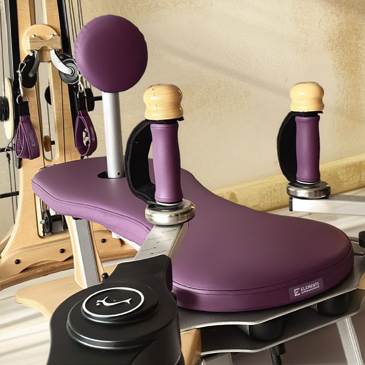 ELEMENTS® cover for Gyrotonic Tower plum colour silicone leather