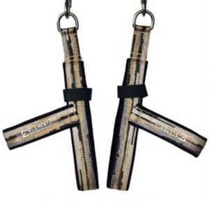 Product photo ELEMENTS Foot Y loop straps narrow in mirage gold colour