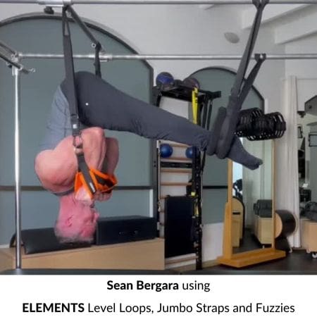 Sean Bergara using ELEMENTS Level Loops Pilates instructor Sean Bergara using ELEMENTS Level Loops and Fuzzies for suspended movement training
