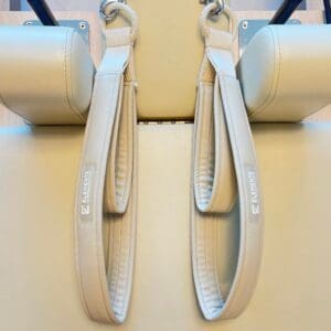 Wipeable Pilates Double Loops in Sand colour with rope connections
